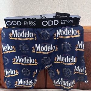 ModelCo Blue Boxer Briefs with Logo Design